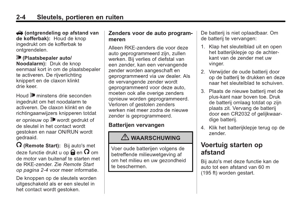 2013-2014 Chevrolet Camaro Owner's Manual | Dutch