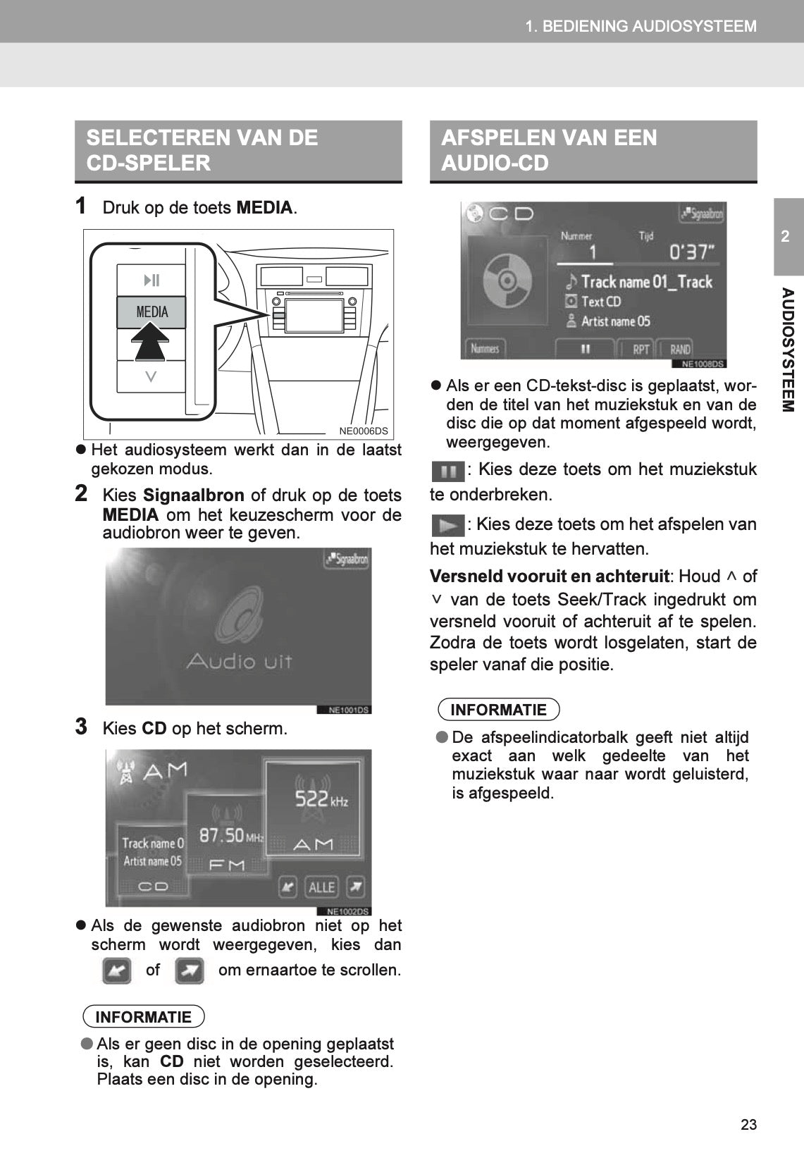 Toyota Yaris audio-/navigatiesysteem Handleiding 2011