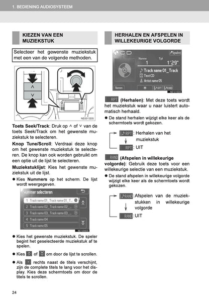 Toyota Yaris audio-/navigatiesysteem Handleiding 2011