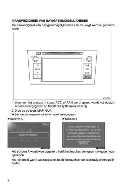 Toyota Yaris audio-/navigatiesysteem Handleiding 2011