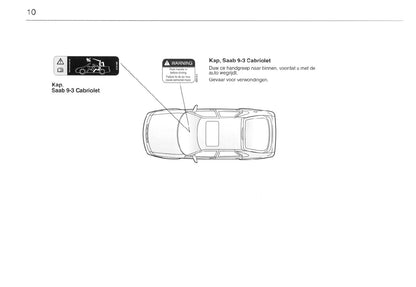 1998-2002 Saab 9-3 Owner's Manual | Dutch