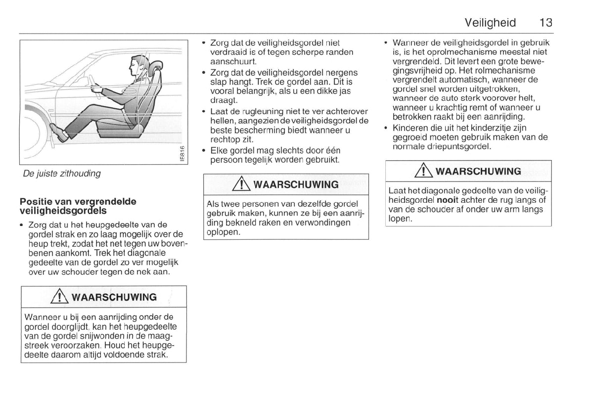 1998-2002 Saab 9-3 Owner's Manual | Dutch