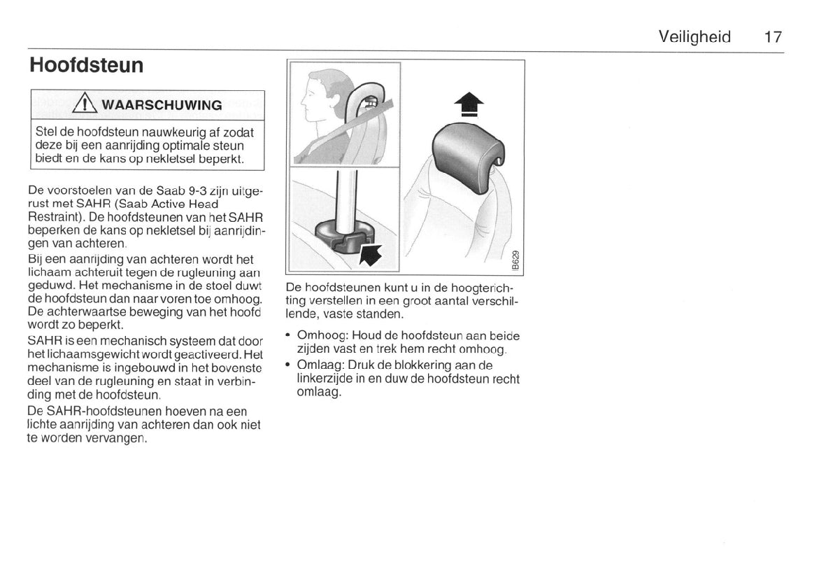 1998-2002 Saab 9-3 Owner's Manual | Dutch