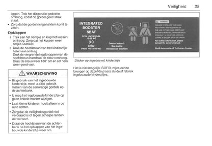 1998-2002 Saab 9-3 Owner's Manual | Dutch