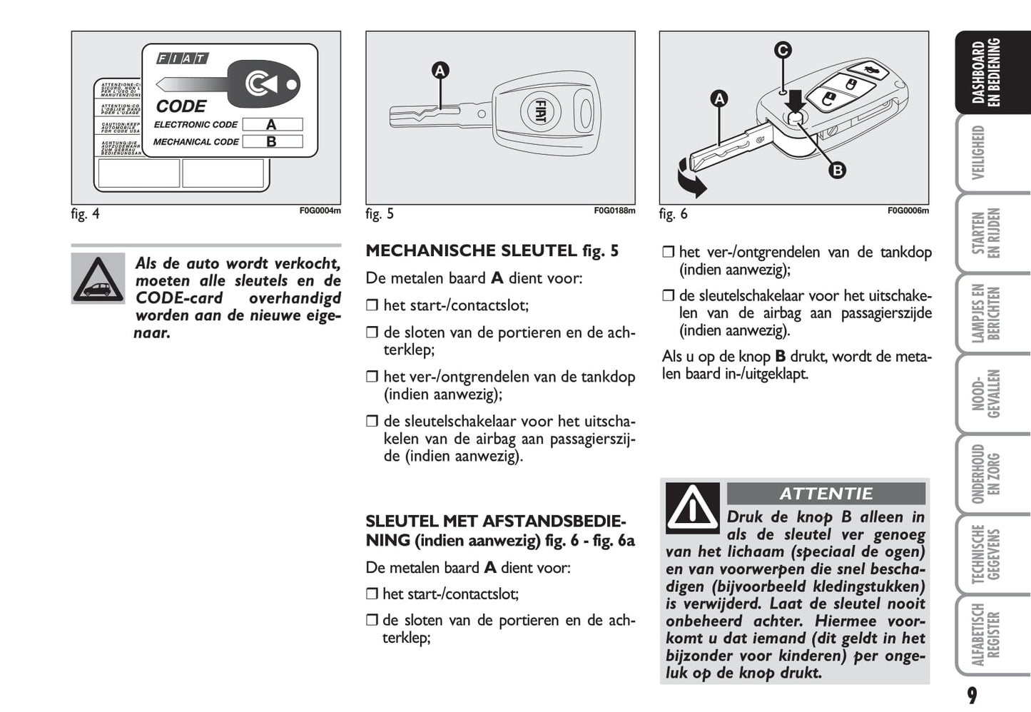 2012-2013 Fiat Panda Owner's Manual | Dutch