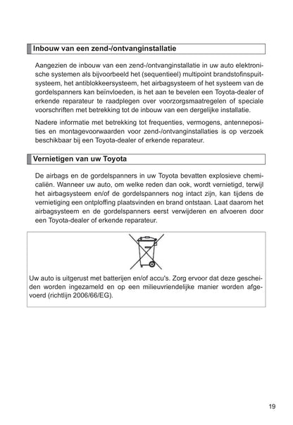 2011-2012 Toyota Verso-S Owner's Manual | Dutch