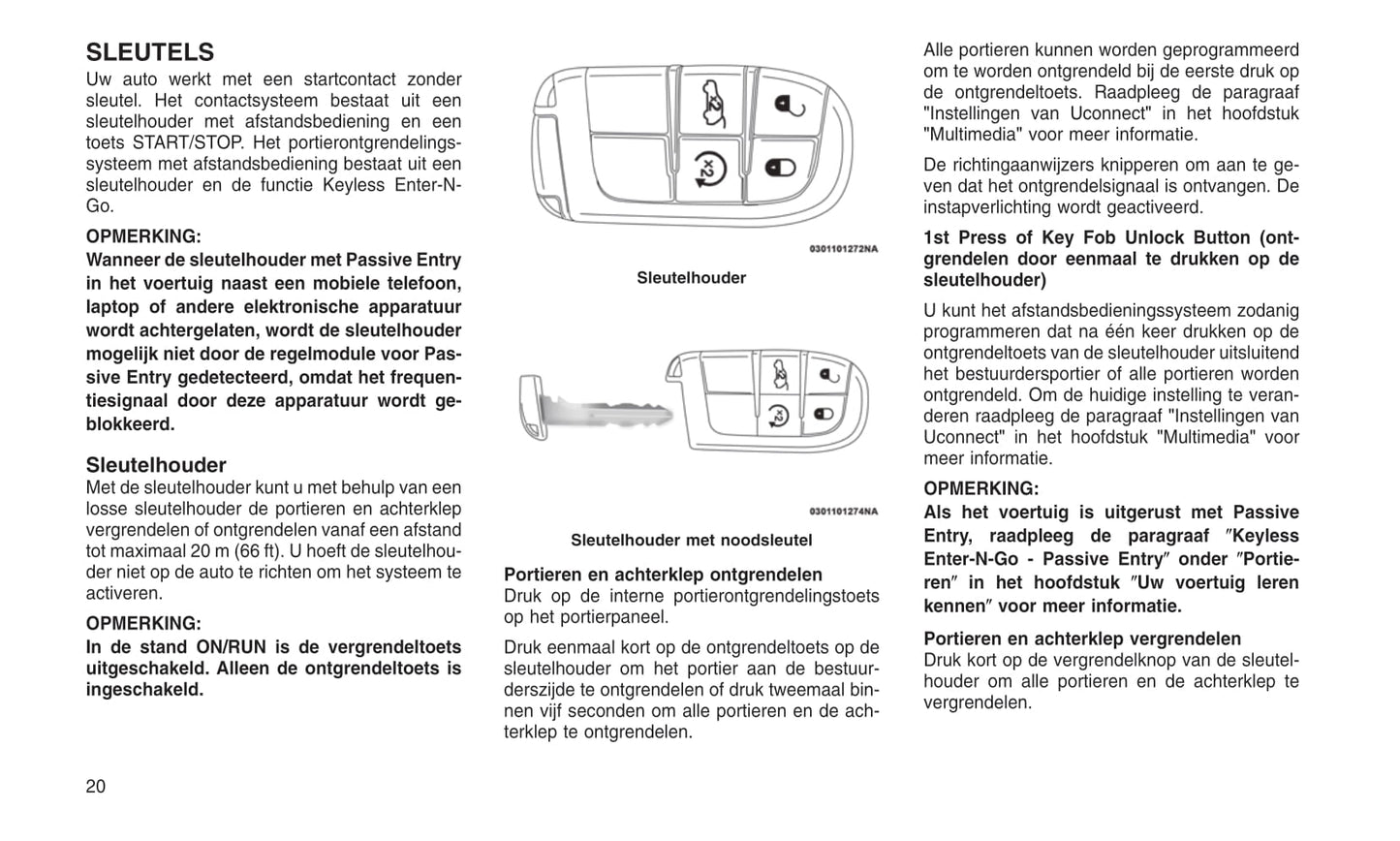 2016-2017 Jeep Grand Cherokee Owner's Manual | Dutch