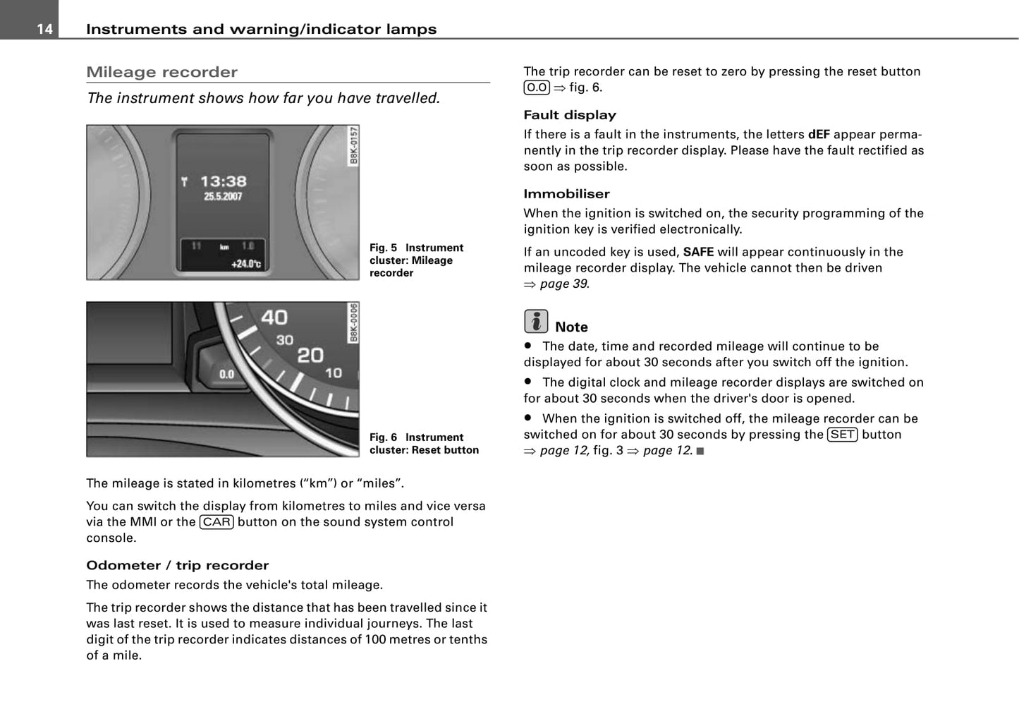 2007-2014 Audi A5 Bedienungsanleitung | Englisch