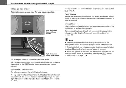 2007-2014 Audi A5 Bedienungsanleitung | Englisch