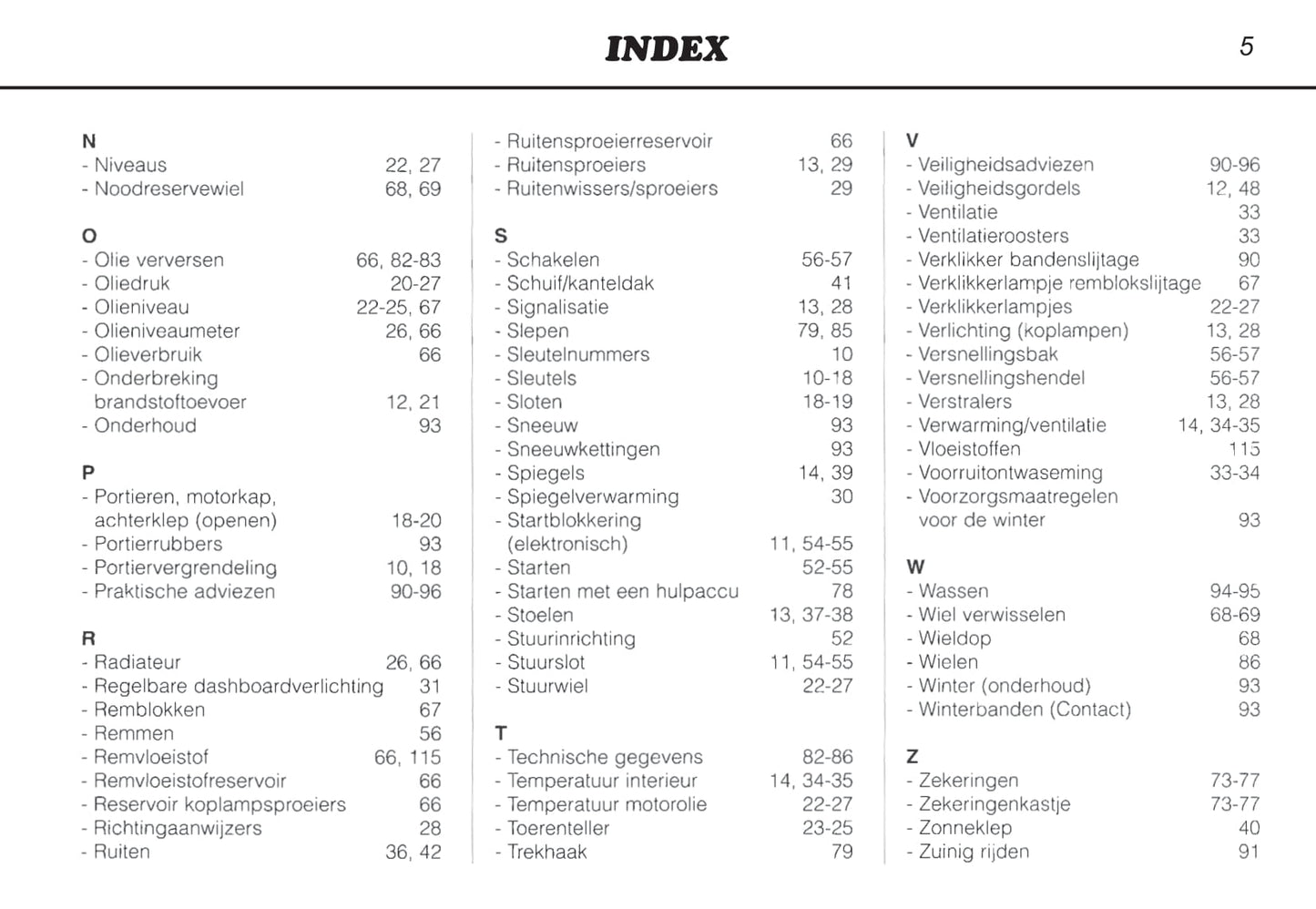 1996-2000 Peugeot 106 Gebruikershandleiding | Nederlands