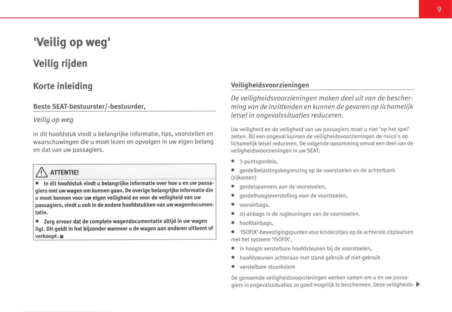 2007-2008 Seat Cordoba Owner's Manual | Dutch