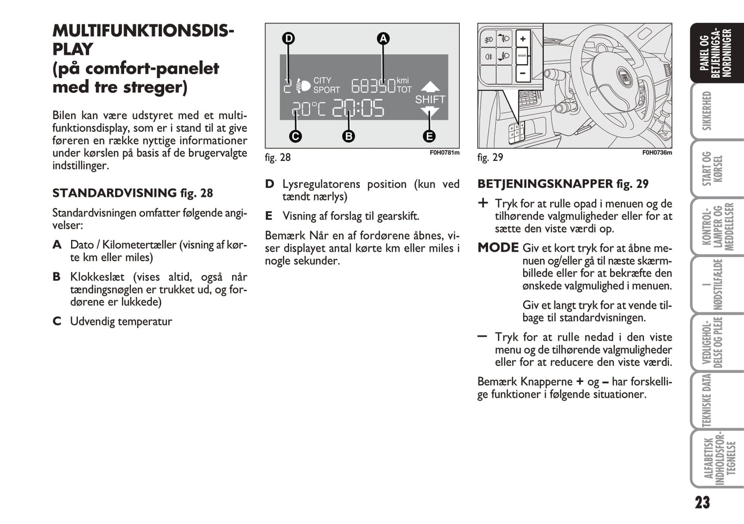 2010-2011 Fiat Idea Bedienungsanleitung | Dansk