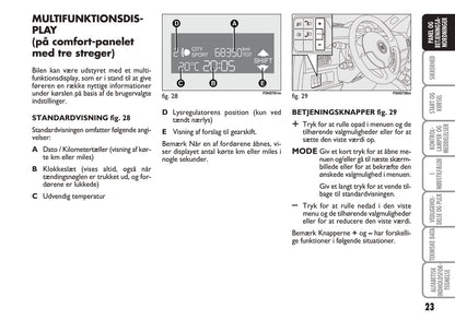 2010-2011 Fiat Idea Bedienungsanleitung | Dansk