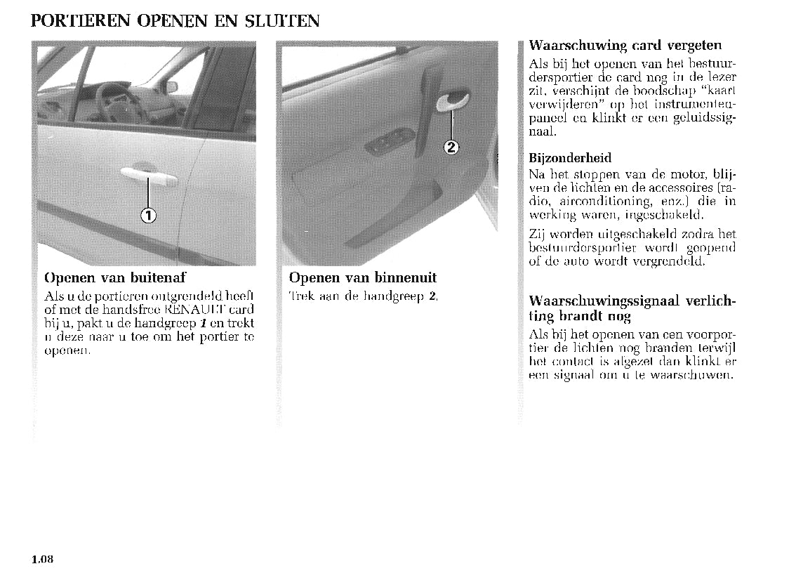 2003-2004 Renault Scenic Owner's Manual | Dutch