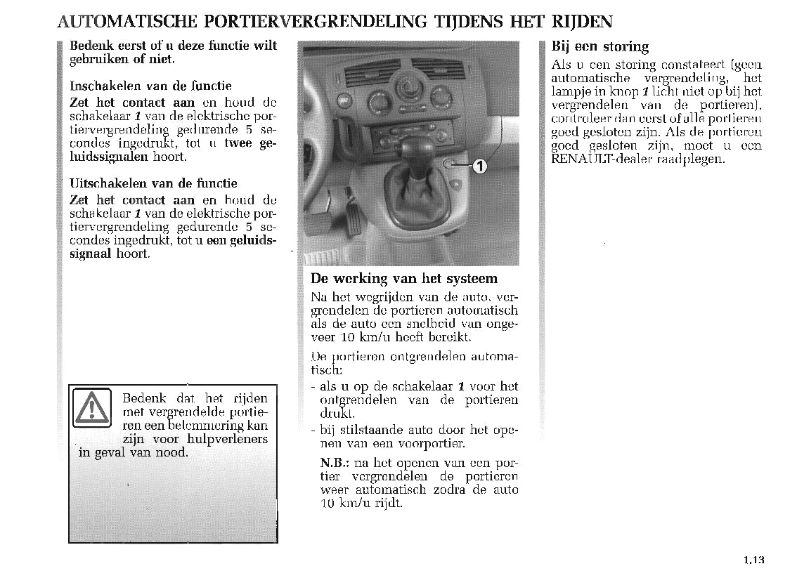 2003-2004 Renault Scenic Owner's Manual | Dutch