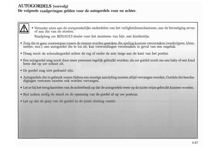 2004-2005 Renault Modus Owner's Manual | Dutch