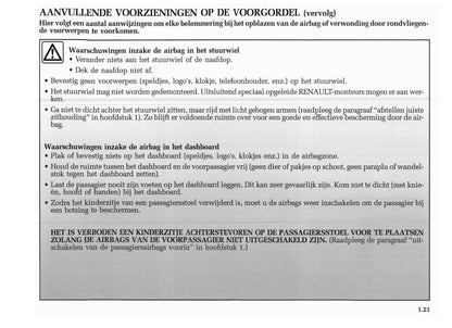 2004-2005 Renault Modus Owner's Manual | Dutch