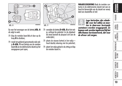 2008-2010 Alfa Romeo Spider Owner's Manual | Dutch