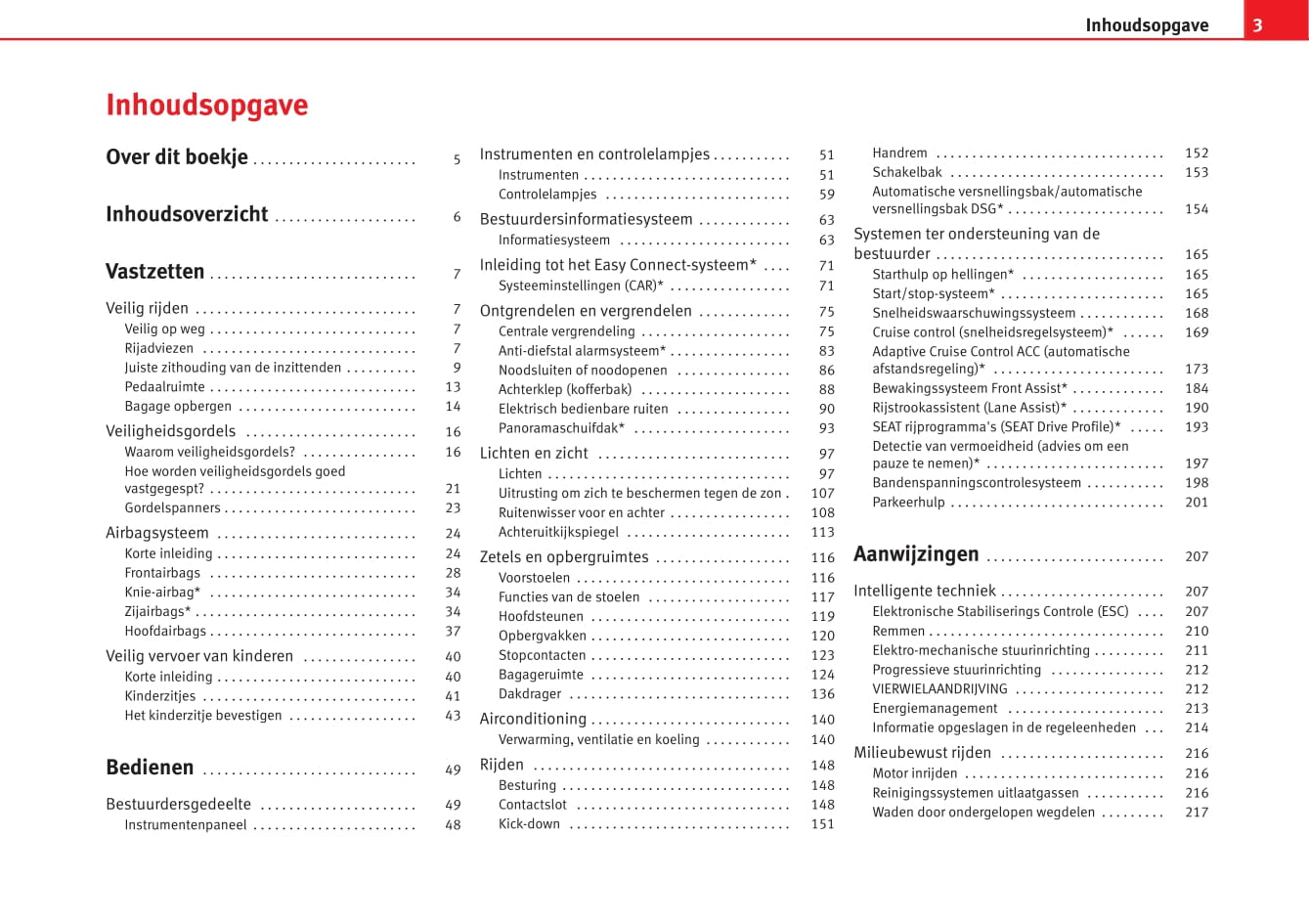 2014-2015 Seat Leon Owner's Manual | Dutch