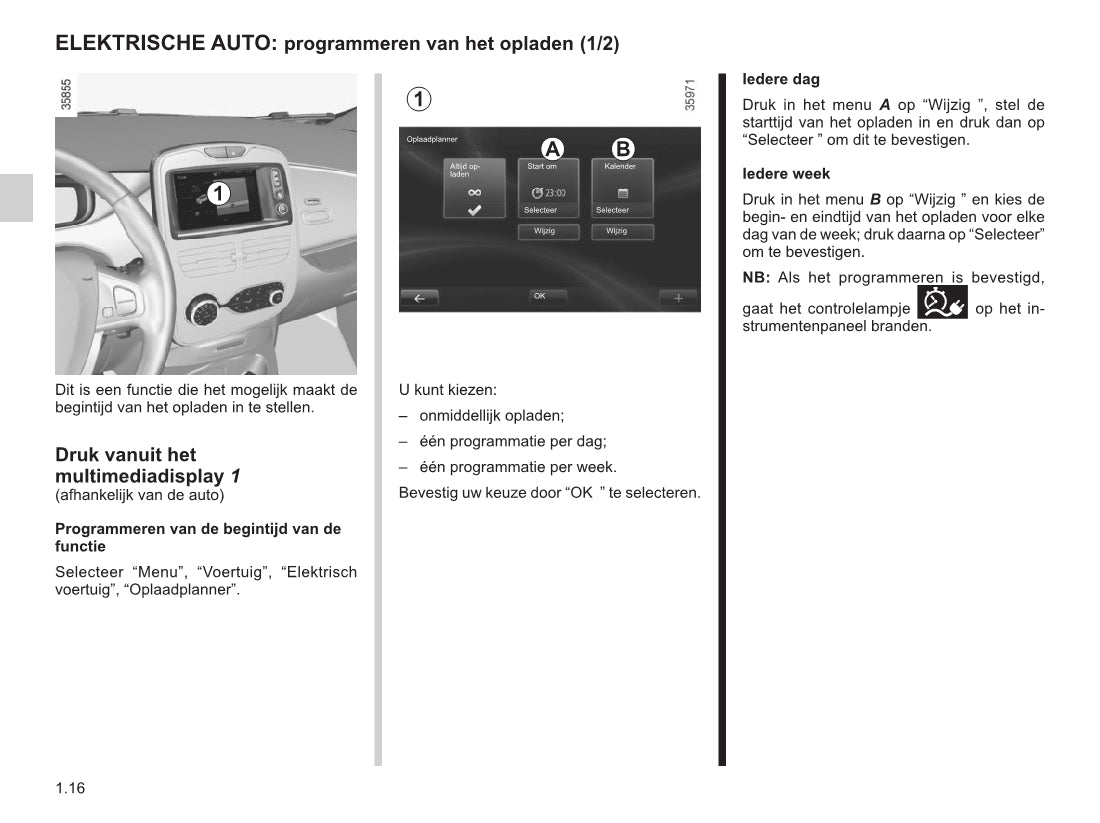 2015-2016 Renault Zoe Owner's Manual | Dutch