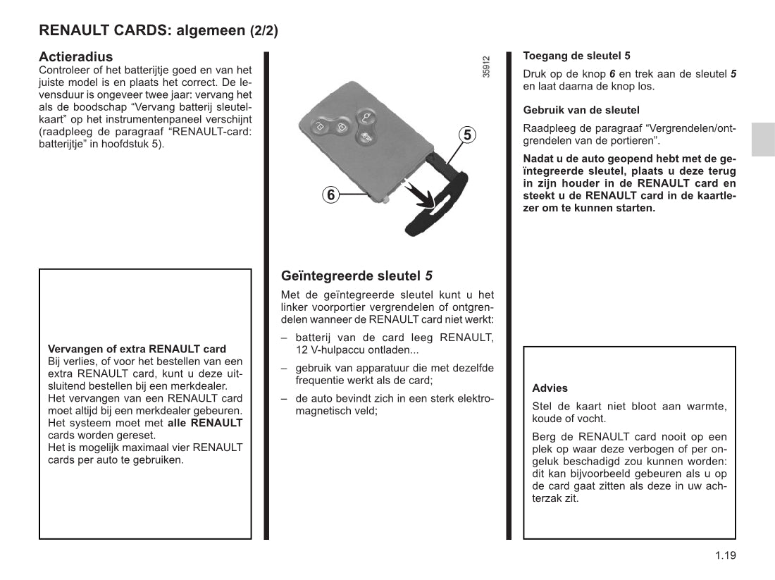 2015-2016 Renault Zoe Owner's Manual | Dutch