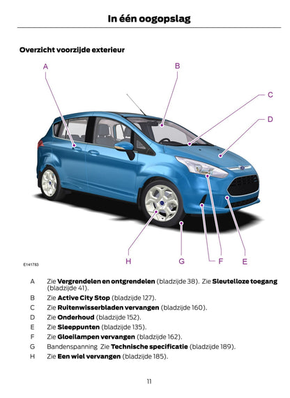 2012-2014 Ford B-Max Gebruikershandleiding | Nederlands