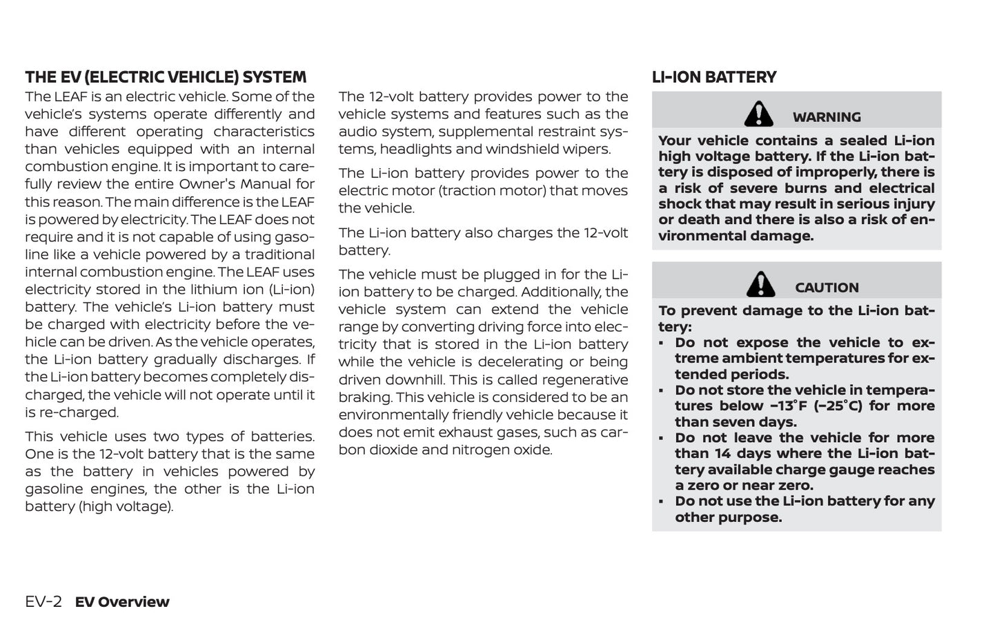 2019 Nissan Leaf Owner's Manual | English