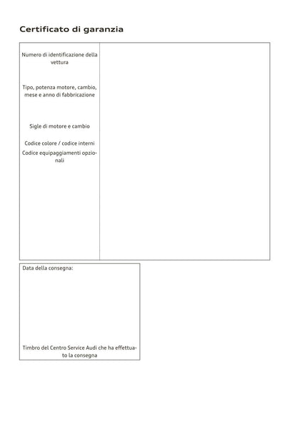 2018-2023 Audi Q3/Q3 Sportback/RS Q3/RS Q3 Sportback Owner's Manual | Italian