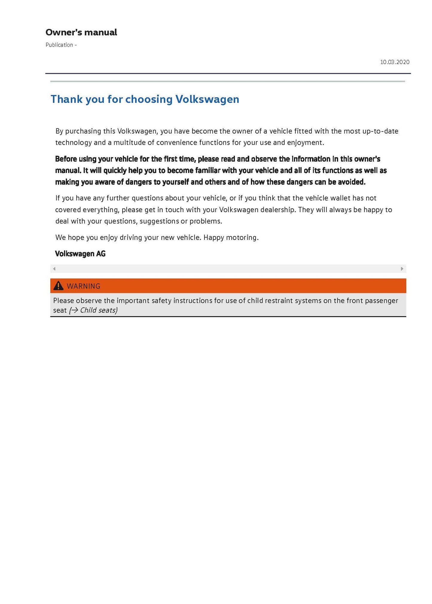 2020-2023 Volkswagen ID.3 Gebruikershandleiding | Engels