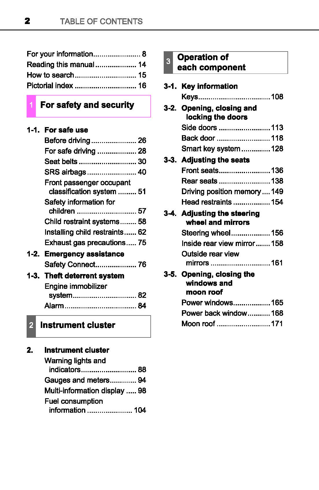 2020 Toyota Sequoia Owner's Manual | English
