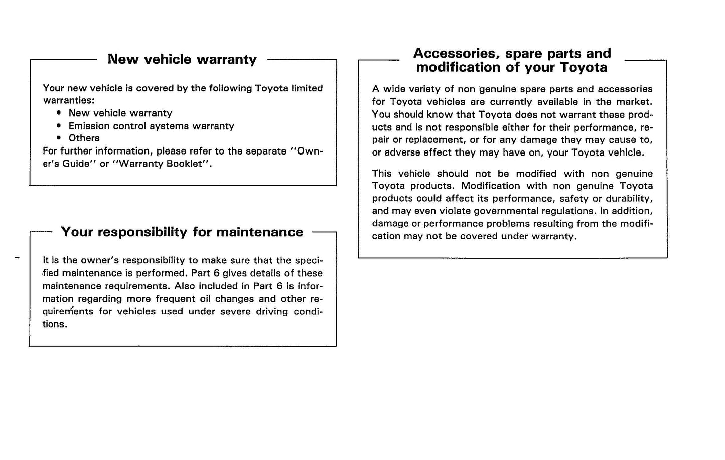 1993 Toyota Supra Owner's Manual | English
