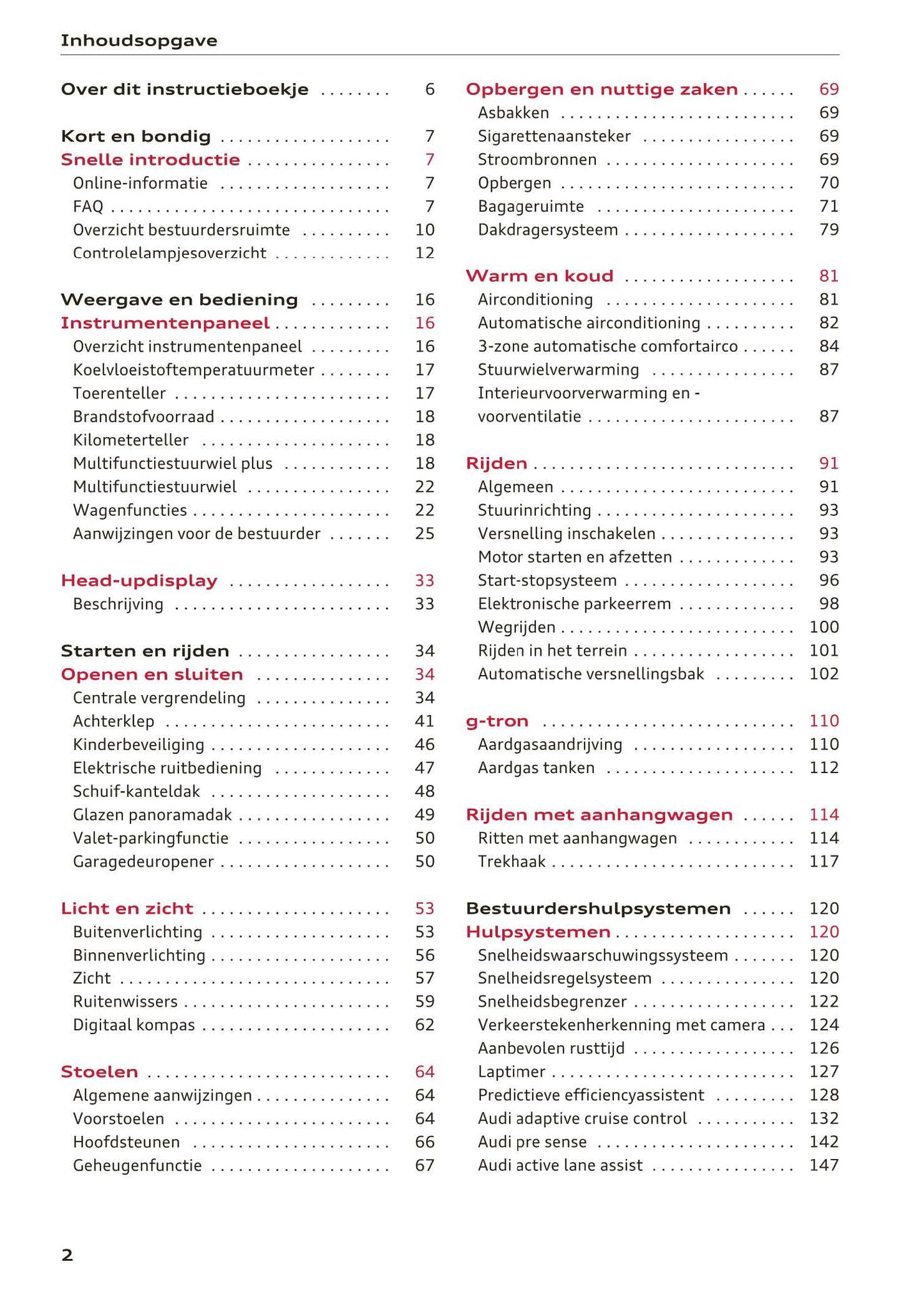 2018-2019 Audi A4/RS 4/S4 Gebruikershandleiding | Nederlands