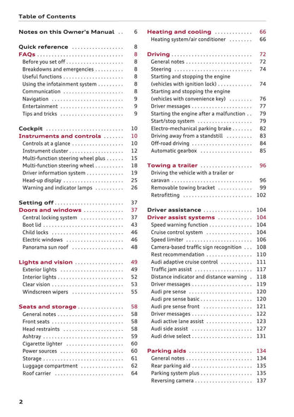 2016-2017 Audi Q2 Owner's Manual | English