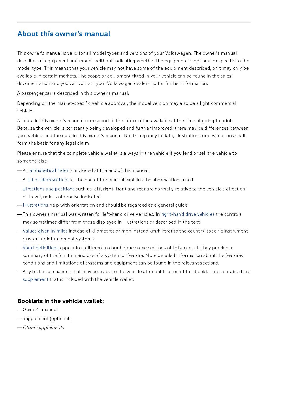2020-2023 Volkswagen ID.3 Gebruikershandleiding | Engels
