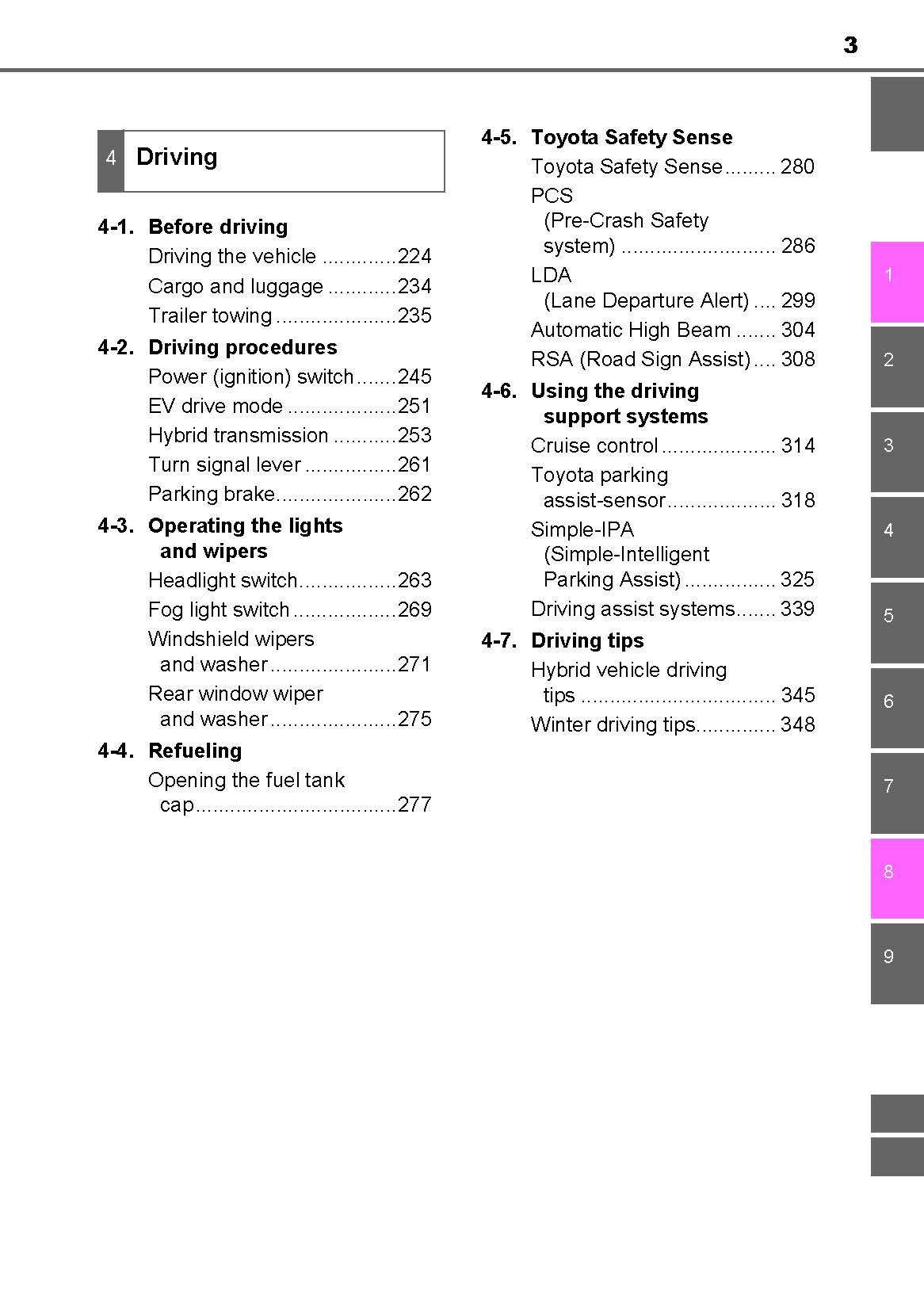 2018-2019 Toyota Auris Hybrid Owner's Manual | English