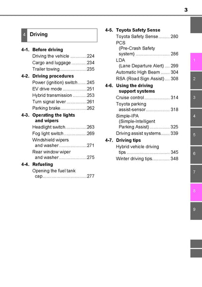 2018-2019 Toyota Auris Hybrid Owner's Manual | English