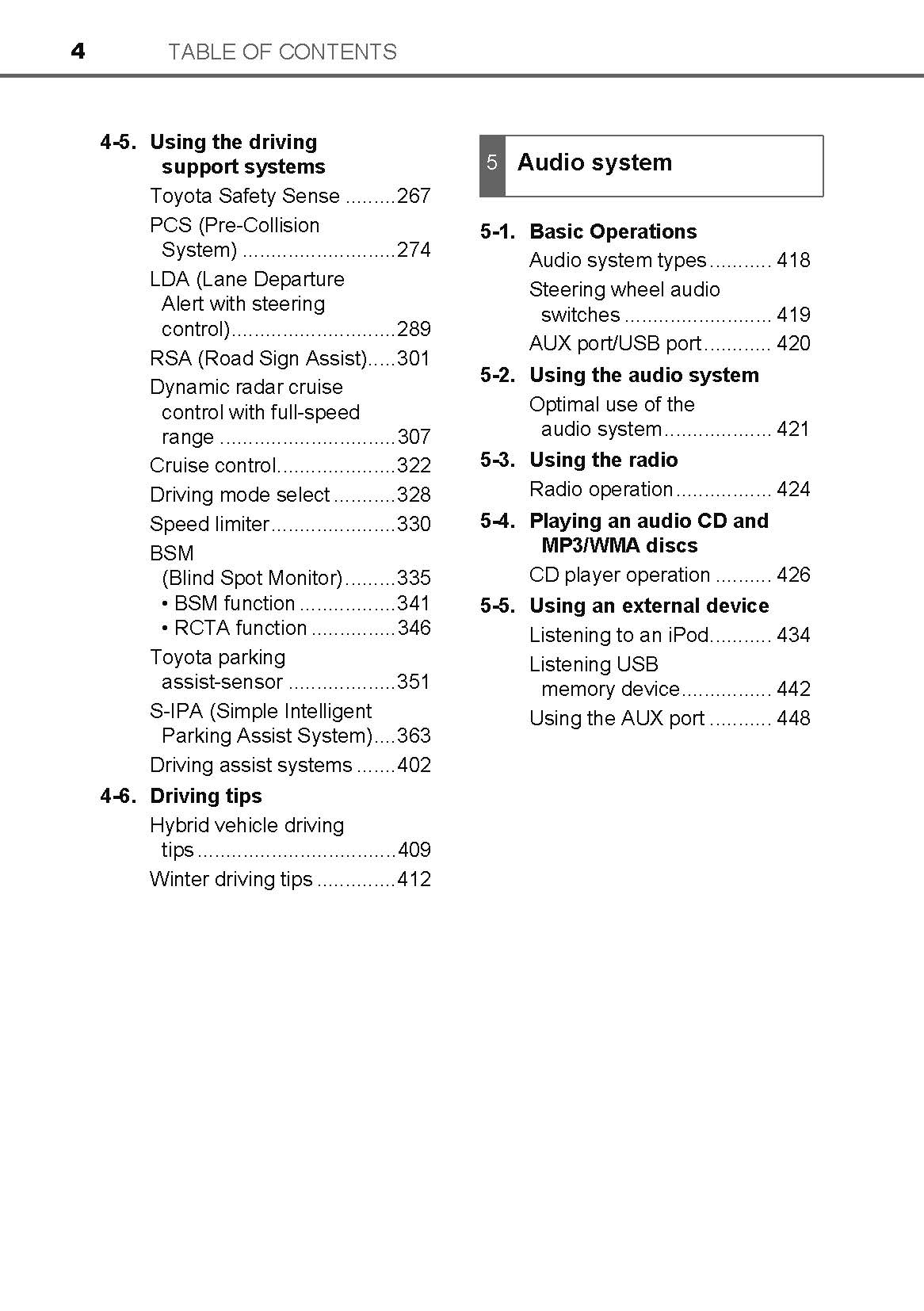 2016-2018 Toyota C-HR Hybrid Owner's Manual | English