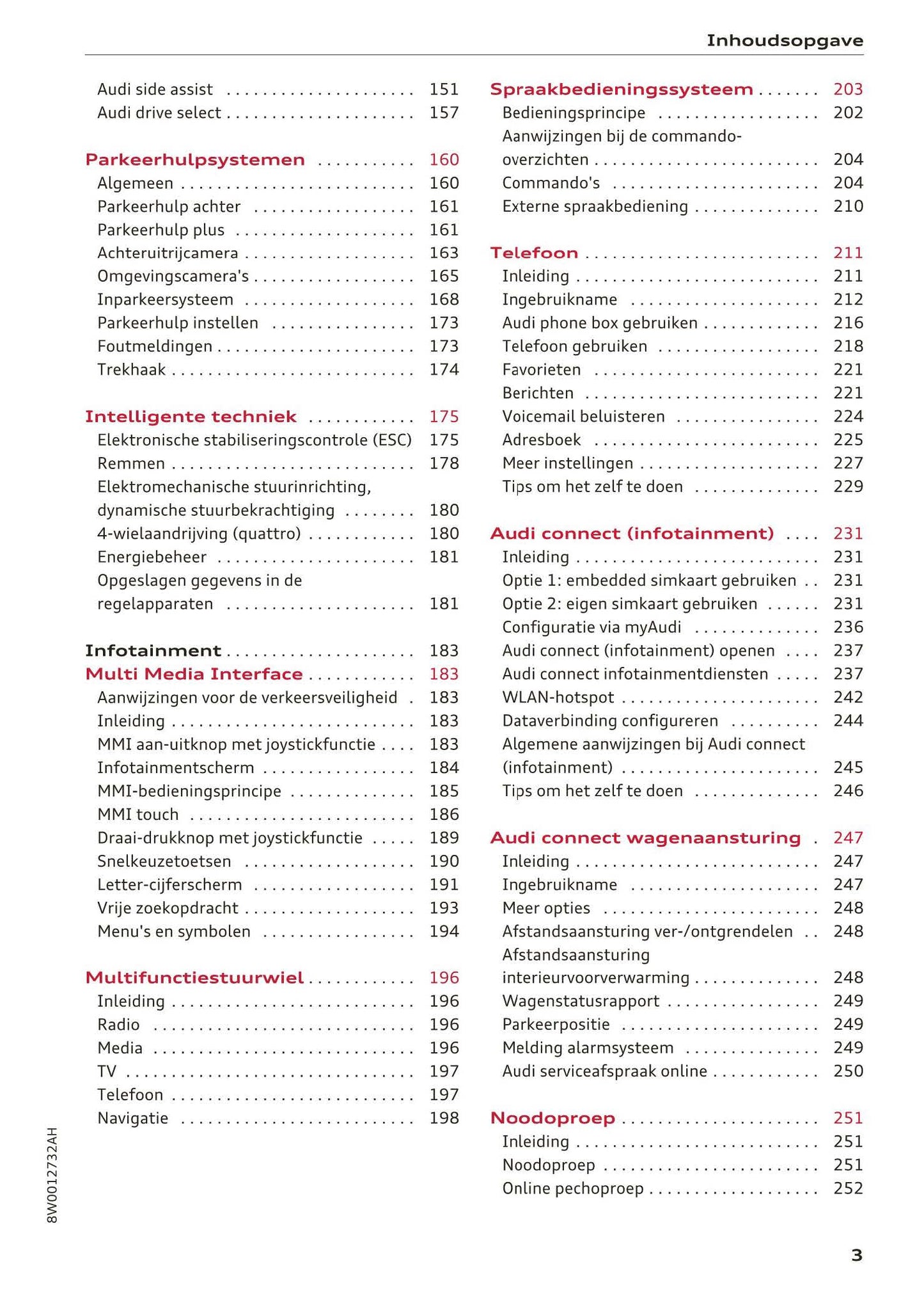 2018-2019 Audi A4/RS 4/S4 Gebruikershandleiding | Nederlands
