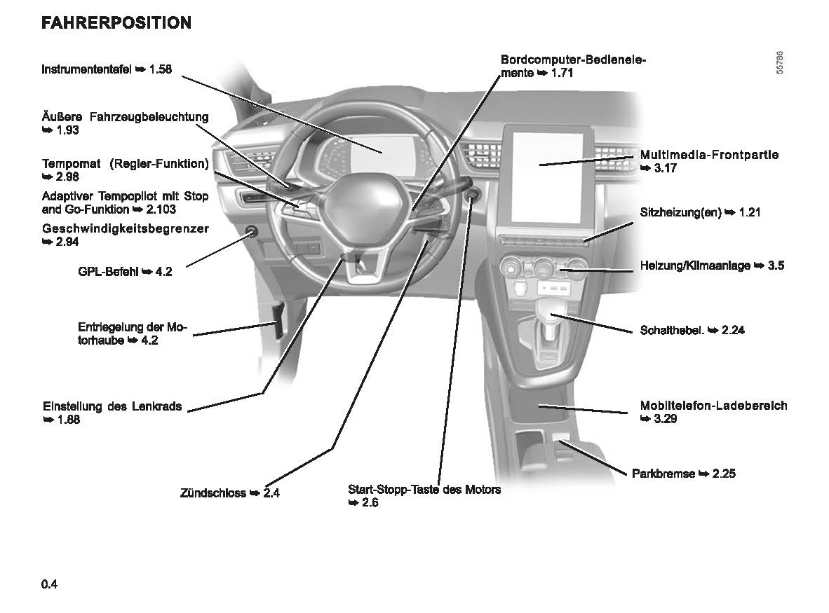 2022-2023 Renault Captur Bedienungsanleitung | Deutsch
