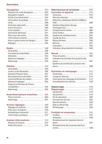 2018-2023 Audi Q3 Bedienungsanleitung | Französisch