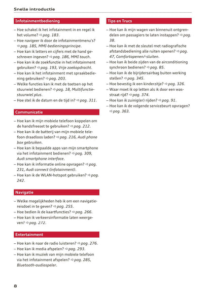 2018-2019 Audi A4/RS 4/S4 Gebruikershandleiding | Nederlands