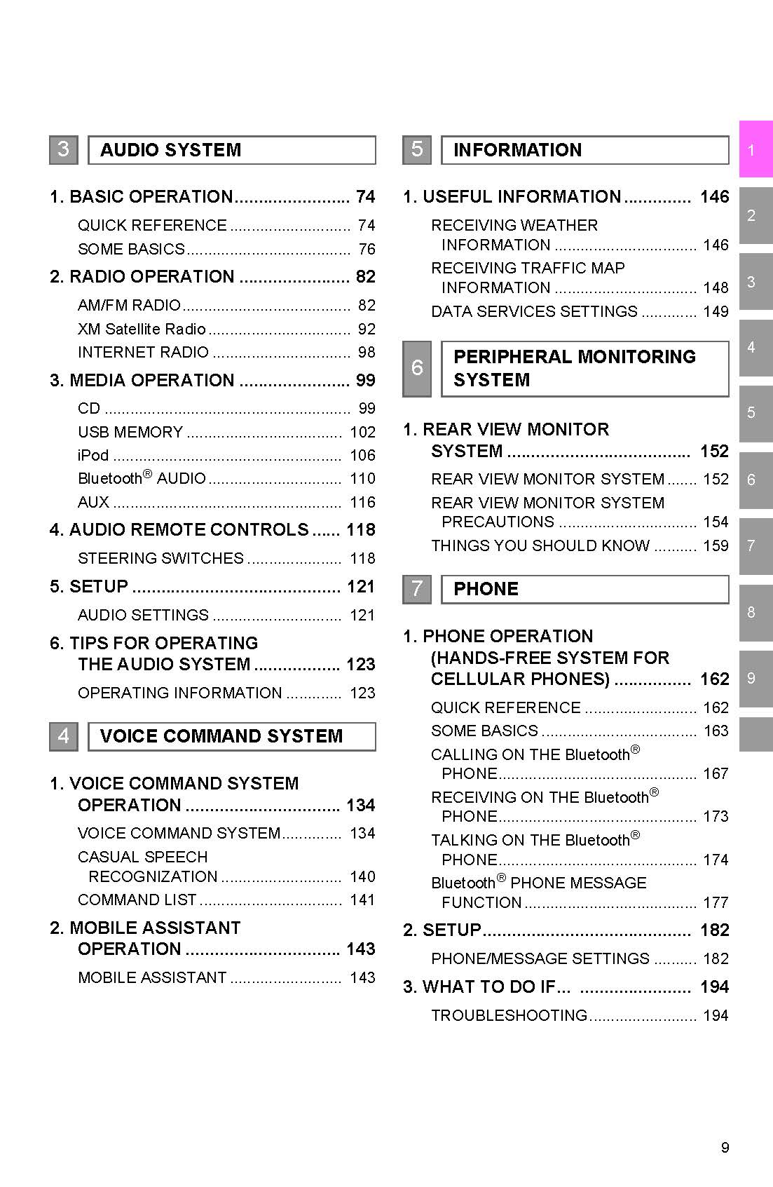 Toyota Camry Hybrid Navigation And Multimedia System Owner's Manual 2017