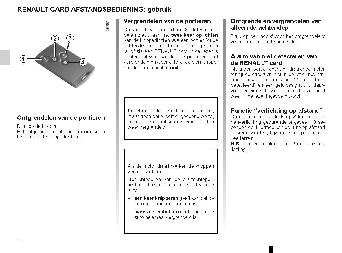 2014-2016 Renault Captur Bedienungsanleitung | Niederländisch