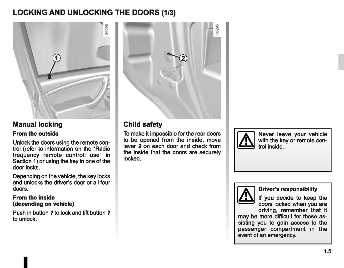 2014-2015 Dacia Duster Owner's Manual | English