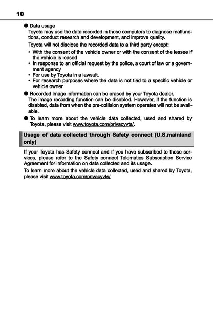 2020 Toyota Sequoia Owner's Manual | English