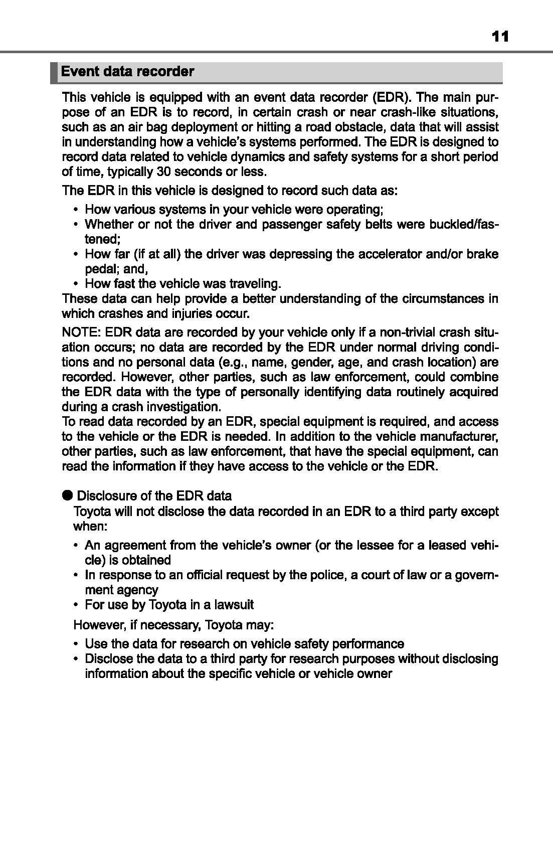 2020 Toyota Sequoia Owner's Manual | English