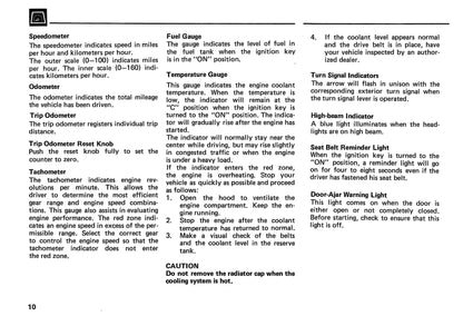 1989 Mitsubishi Montero Gebruikershandleiding | Engels