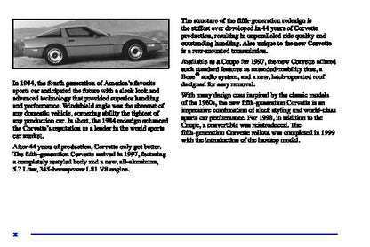 2000 Chevrolet Corvette Bedienungsanleitung | Englisch