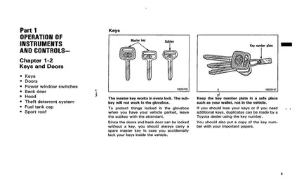 1993 Toyota Supra Owner's Manual | English