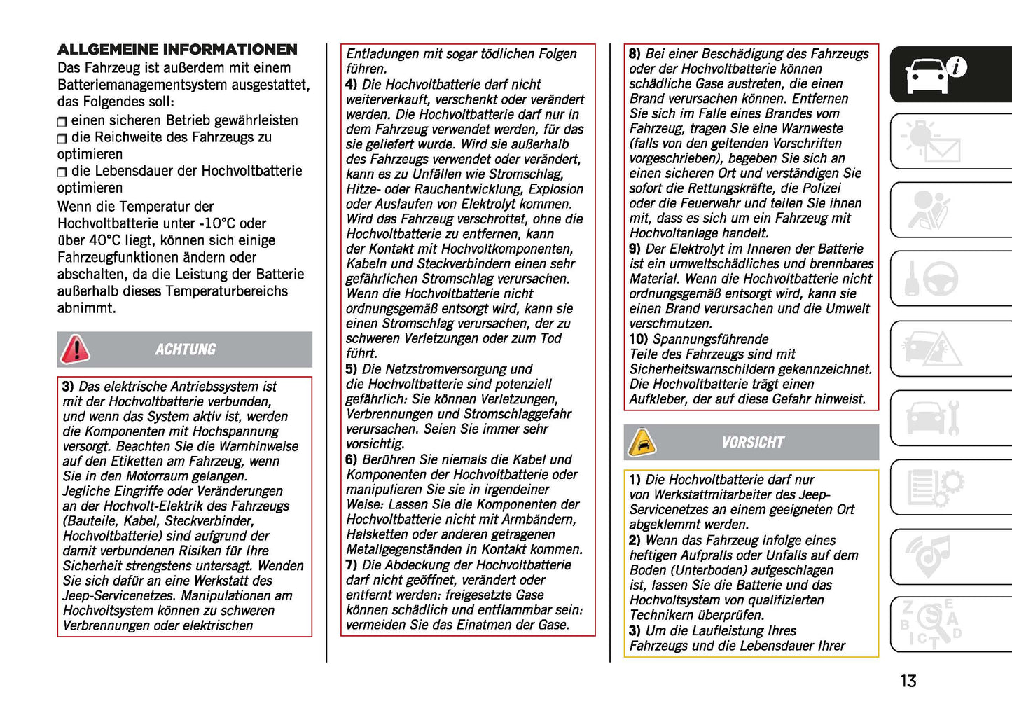 2023-2024 Jeep Avenger Owner's Manual | German